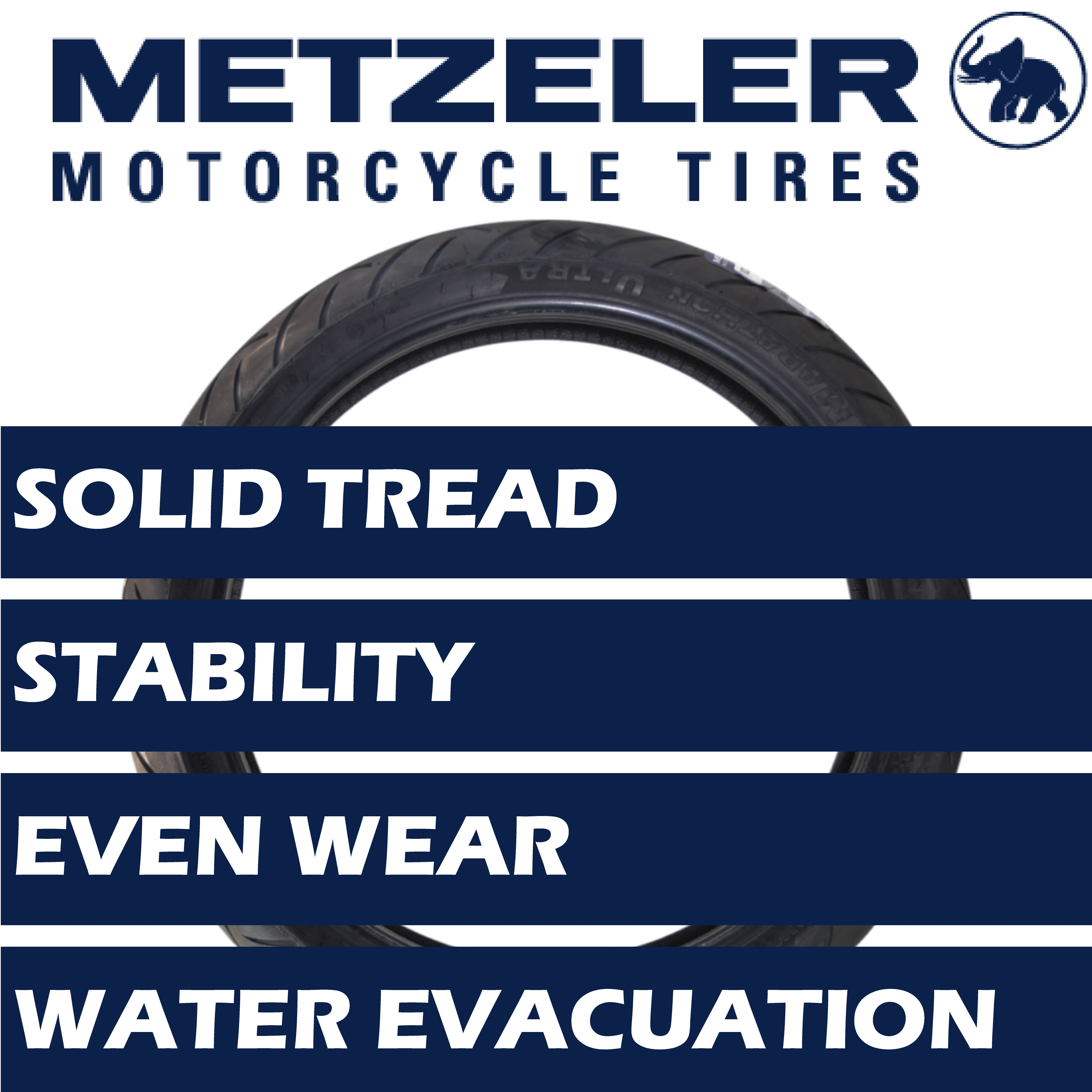 Metzeler ME 888 Marathon Ultra Front 130/70R18 63H Motorcycle Tire with Keychain