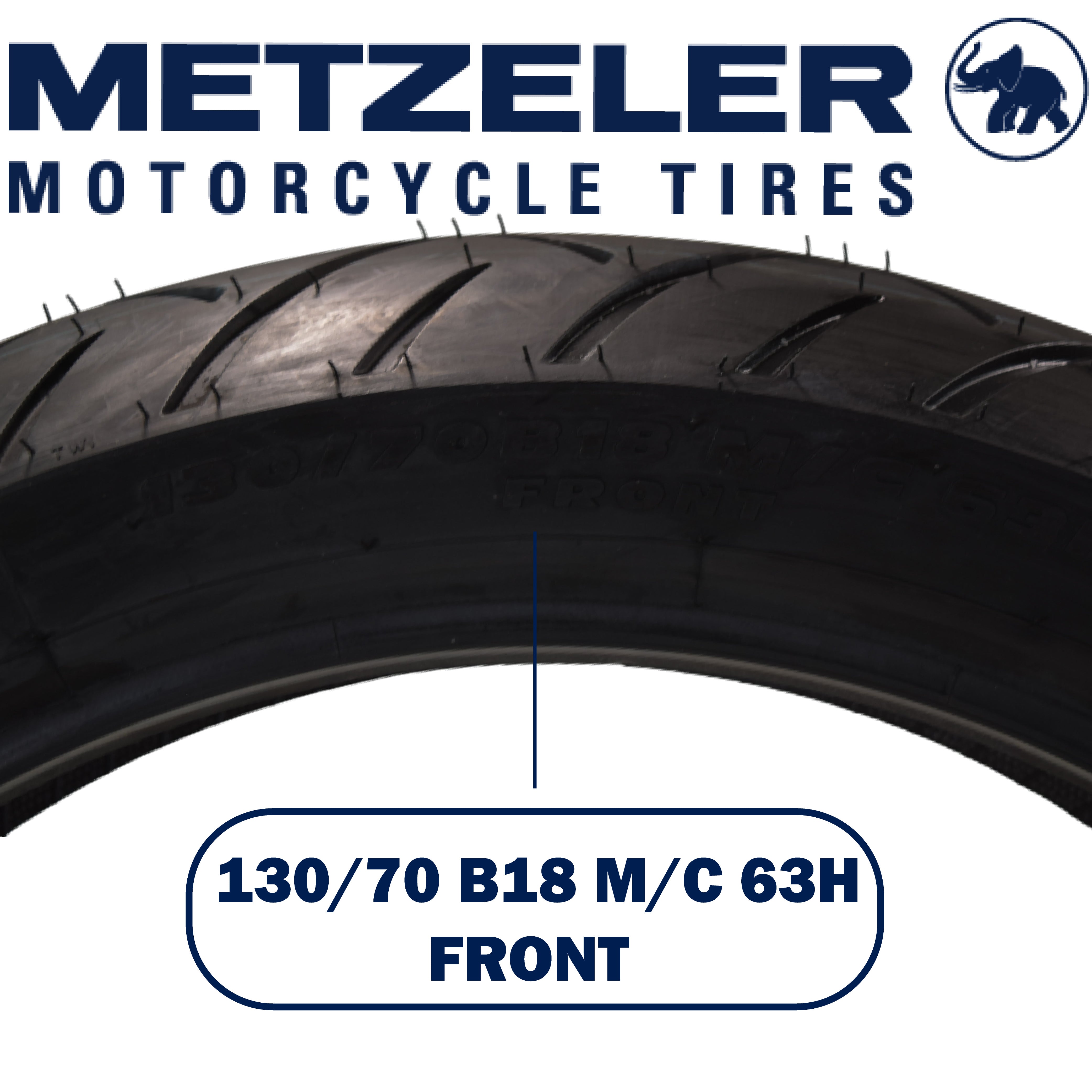 Metzeler ME 888 Marathon Ultra Front 130/70R18 63H Motorcycle Tire with Keychain