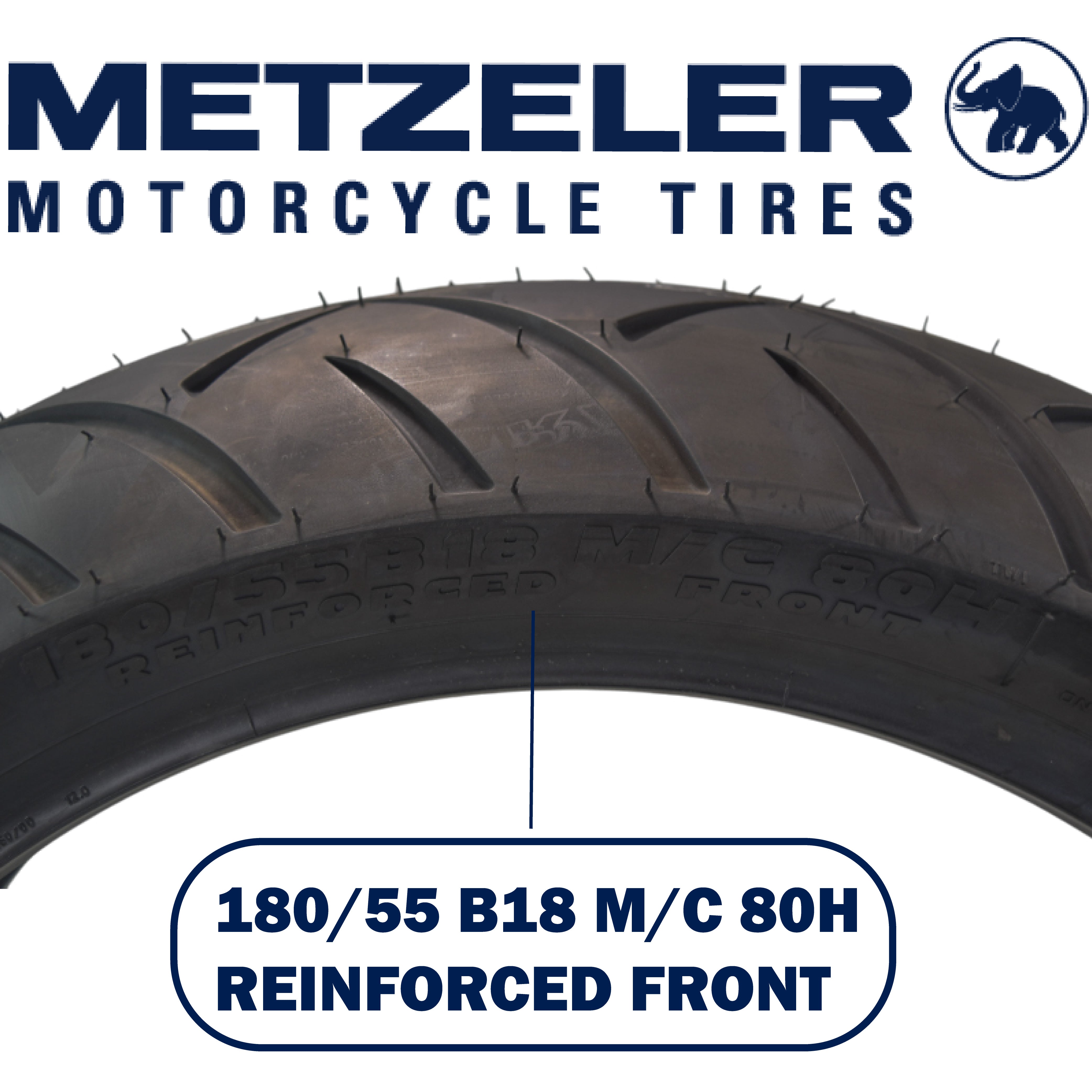 Metzeler ME 888 Marathon Ultra Front 180/55B18 REINF Motorcycle Tire w/ Keychain