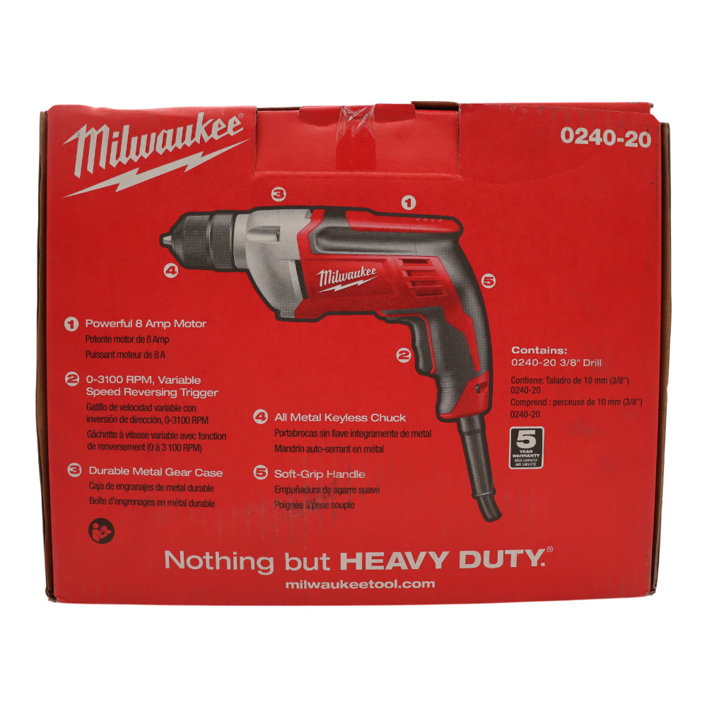 Milwaukee 0240-20 3/8 in. 2,800 RPM Tradesman Drill