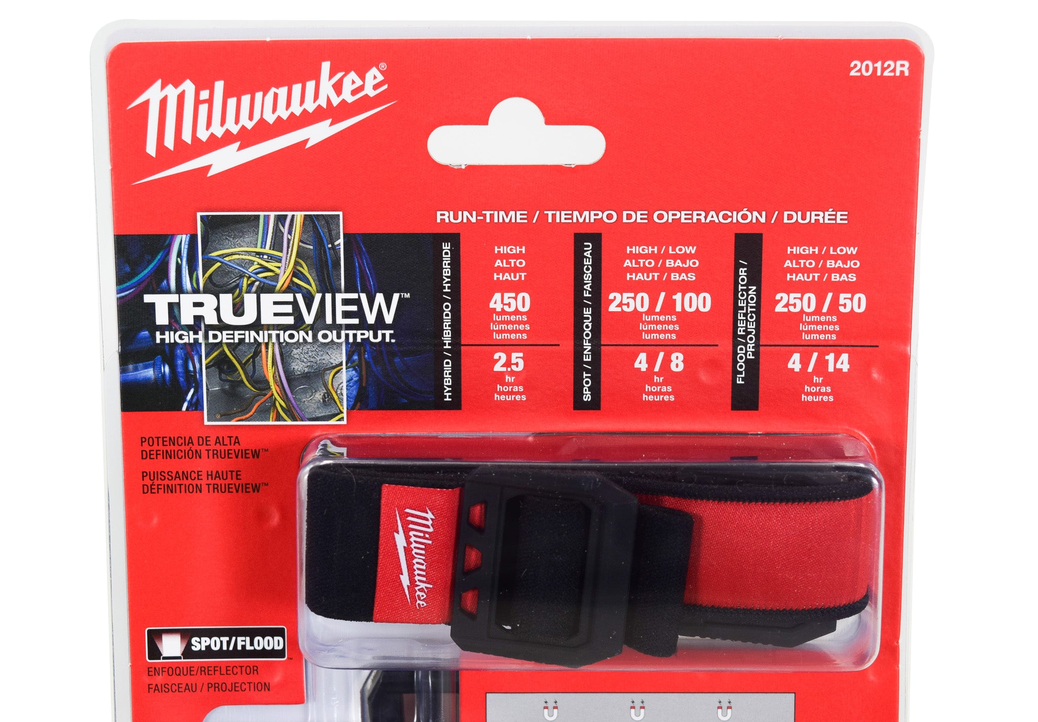 Milwaukee 2012R Rechargeable Detachable Magnetic Headlamp / Task Light 450 Lumens