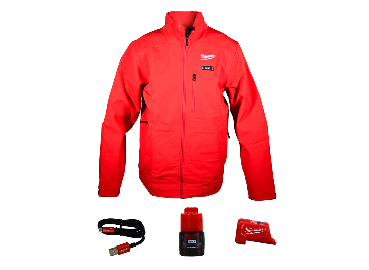 Milwaukee 204R-212X M12 Lithium-Ion Toughshell Red Heated Jacket Kit (2XL)