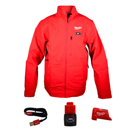 Milwaukee 204R-21M M12 Lithium-Ion Toughshell Red Heated Jacket Kit (Medium)