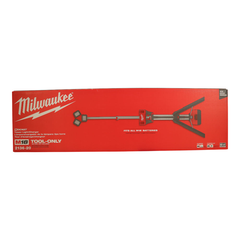 Milwaukee 2136-20 M18 ROCKET 6000 Lumens Cordless Tower Light/Charger