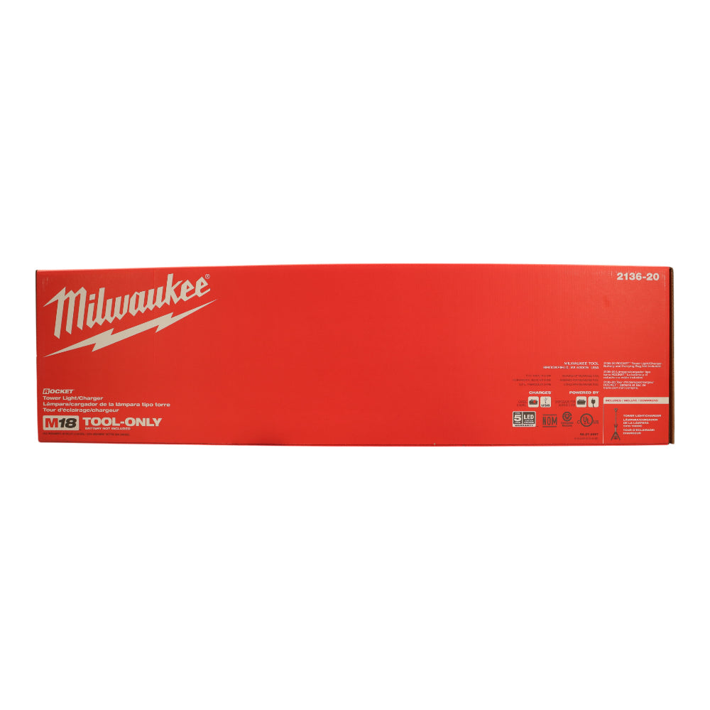 Milwaukee 2136-20 M18 ROCKET 6000 Lumens Cordless Tower Light/Charger