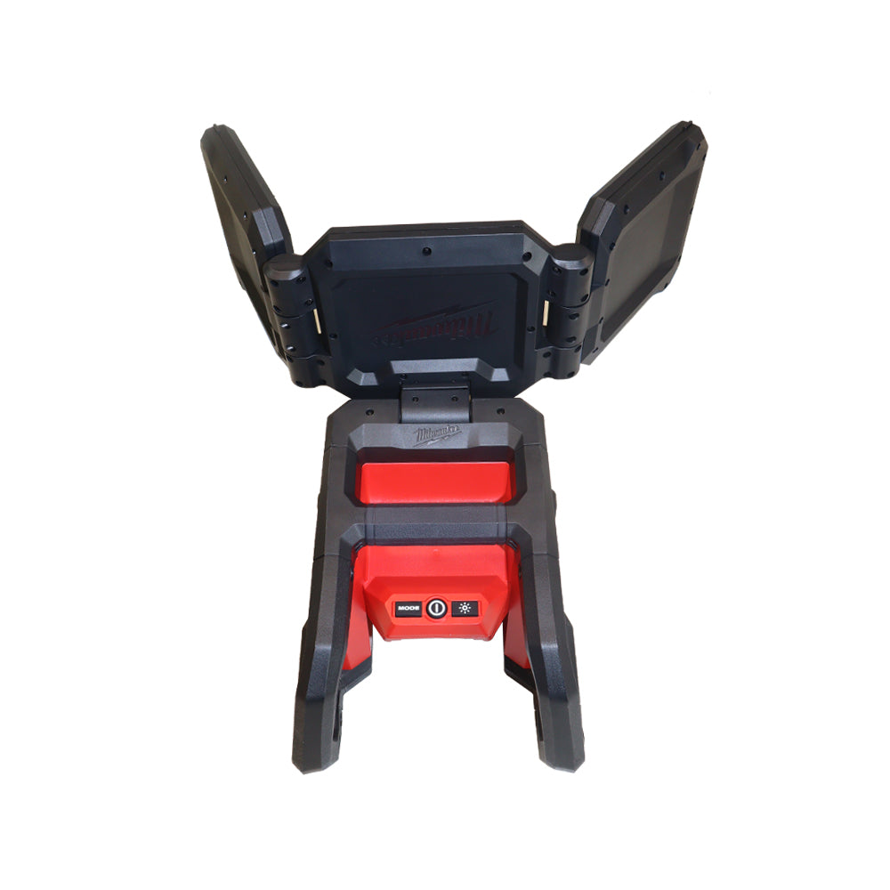 Milwaukee M18 ROVER Dual Power Triple-Panel Flood & Area Light, 4,500 Lumens TRUEVIEW™ High-Definition Output, Jobsite Portable Work Light with Hook/Magnet/Keyholes, Battery or AC Powered