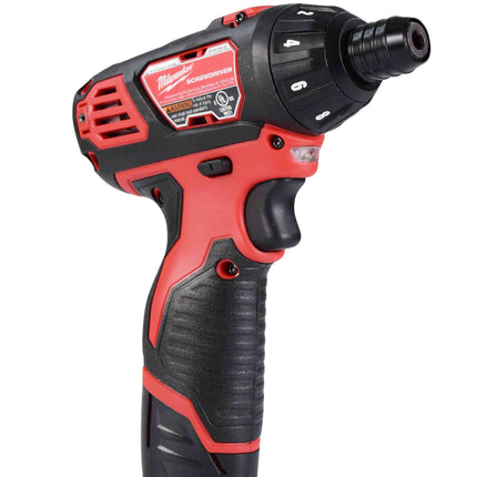 Milwaukee 2401-22 12V 1/4" Hex Screwdriver Kit w/ 2 Batteries, Charger and Bag
