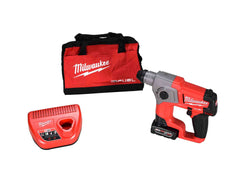Milwaukee 2416-21XC M12 FUEL 12V Lithium-Ion Brushless Cordless 5/8 in. SDS-Plus Rotary Hammer Kit with One 4.0Ah Battery and Bag
