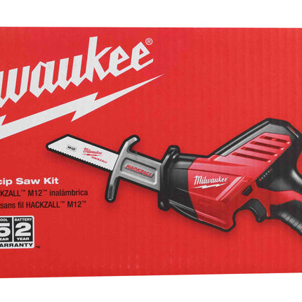 Milwaukee 2420-21 M12 12V Cordless Hackzall Reciprocating Saw Kit – Compact One-Handed Saw with REDLITHIUM Battery, Charger & Carrying Case