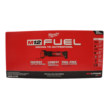 Milwaukee M12 FUEL 12V Lithium-Ion Cordless Oscillating Multi-Tool Kit with Compact 2.0 Ah Battery (2526-21)