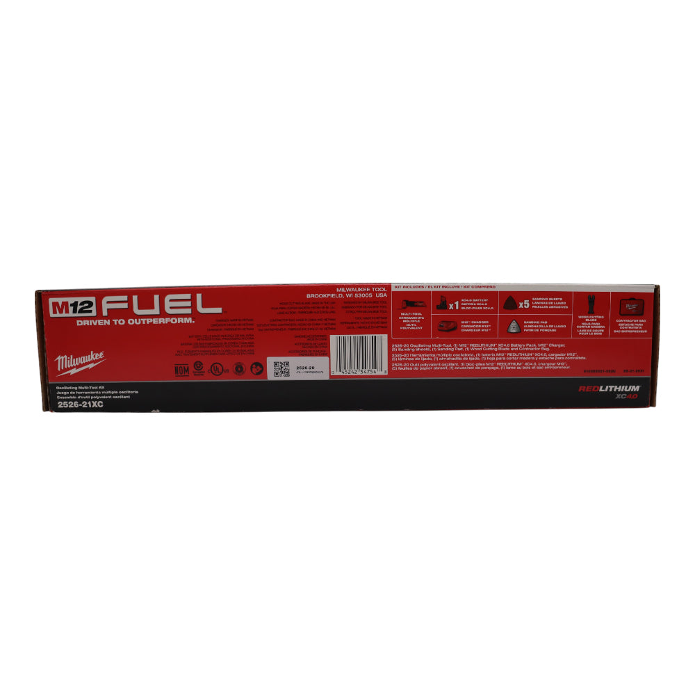 Milwaukee M12 FUEL 12V Lithium-Ion Cordless Oscillating Multi-Tool Kit with Compact 2.0 Ah Battery (2526-21)