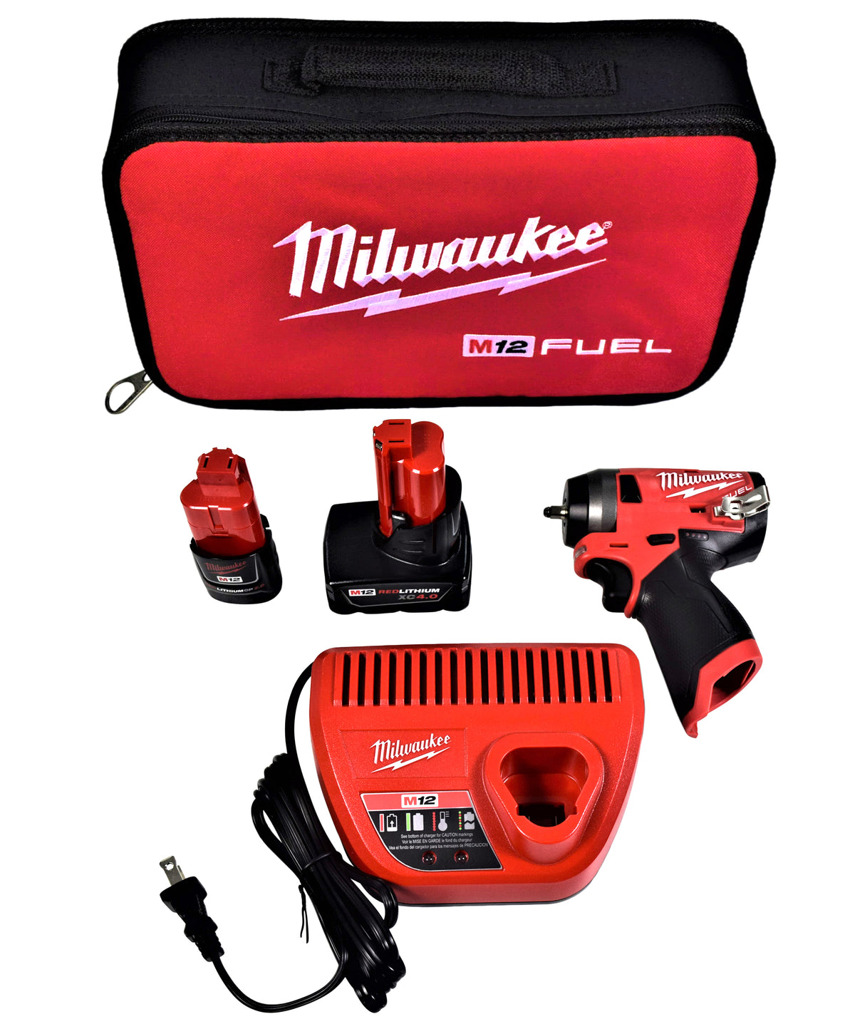 Milwaukee 2552-22 M12 FUEL 12V Stubby 1/4 in. Impact Wrench Kit