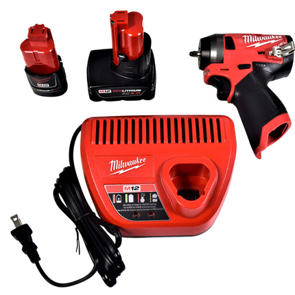 Milwaukee 2552-22 M12 FUEL 12V Stubby 1/4 in. Impact Wrench Kit