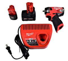 Milwaukee 2552-22 M12 FUEL 12V Stubby 1/4 in. Impact Wrench Kit