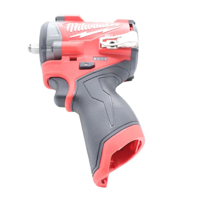 Milwaukee 2562-20 12V Cordless Stubby 3/8″ Impact Wrench – Up to 550 ft-lb Nut-Busting Torque, 0-3,000 RPM, 4-Mode Drive Control, Tri-LED Work Light, Friction-Ring Retention (Tool-Only)