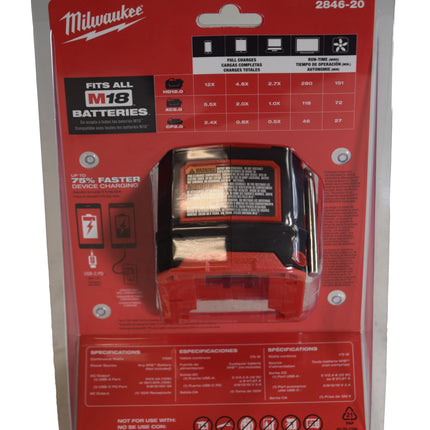 Milwaukee M18 TOP-OFF 175W Power Supply Inverter (Model 2846-20) – Portable 120V AC Outlet, 45W USB-C PD & USB-A 2.4A, Compatible with All M18 Batteries, Compact Job-site Power Station