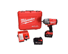 Milwaukee 2863-22R M18 FUEL ONE-KEY 18V Li-Ion Brushless Cordless 1/2 in. High-Torque Impact Wrench with Friction Ring, Resistant Batteries