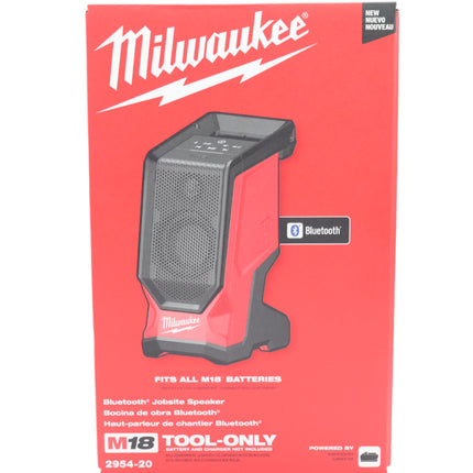 Milwaukee 2954-20 M18 18V Cordless - Bluetooth Jobsite Speaker - Bare Tool Only