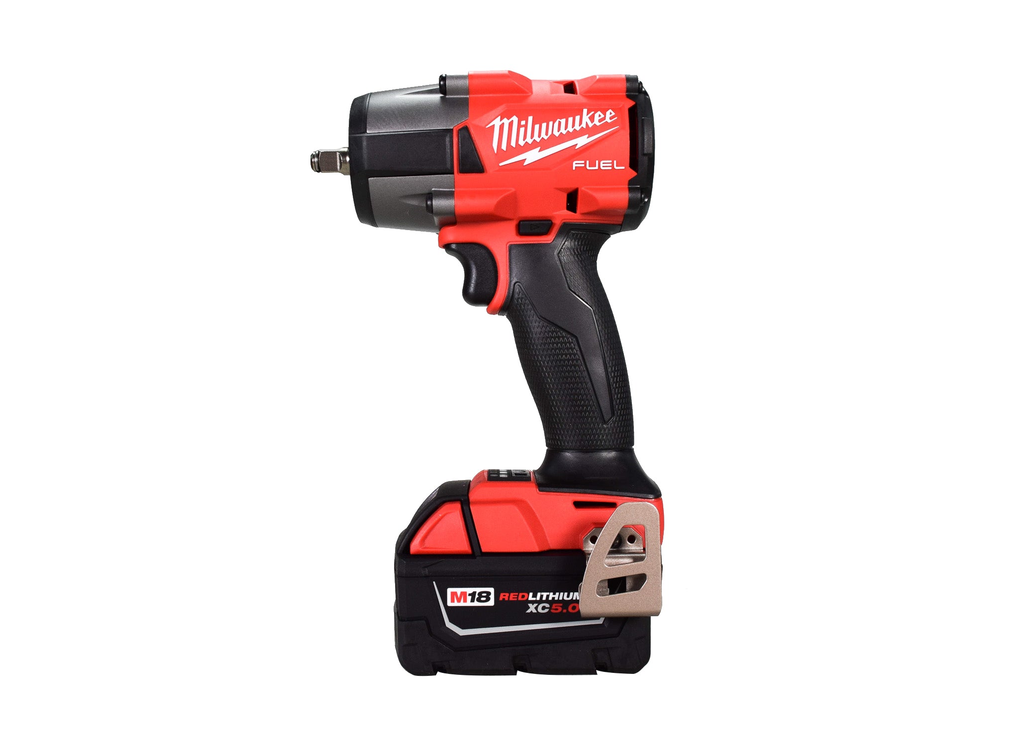 Milwaukee 2960-22R M18 FUEL 18V Lithium-Ion Brushless Cordless 3/8 in. Mid-Torque Impact Wrench with Friction Ring Kit, Resistant Batteries