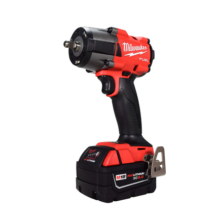Milwaukee 2960-22R M18 FUEL 18V Lithium-Ion Brushless Cordless 3/8 in. Mid-Torque Impact Wrench with Friction Ring Kit, Resistant Batteries