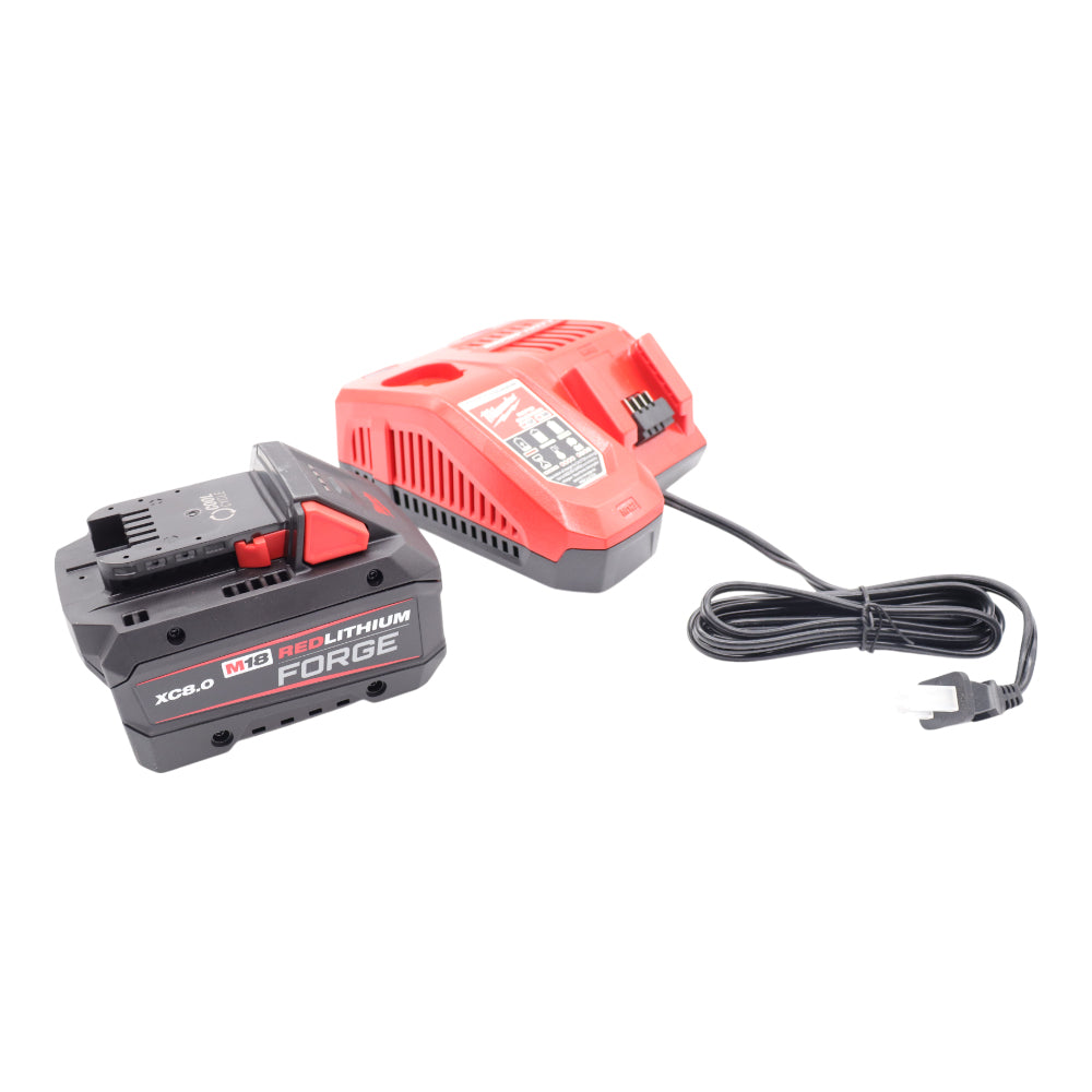 Milwaukee M18 FUEL String Trimmer and Blower Combo Kit (3031-21) - 18V Brushless Cordless 2-Tool Set with QUIK-LOK Attachment System, 8.0Ah REDLITHIUM FORGE Battery, Rapid Charger