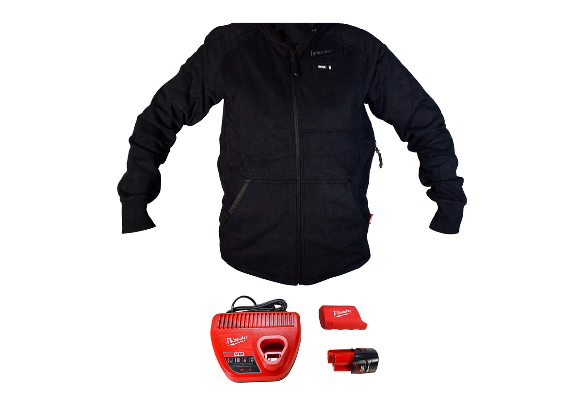 Milwaukee 336B-21M M12 Li-Ion Women's Black Heated Jacket Hoodie Kit (Medium)