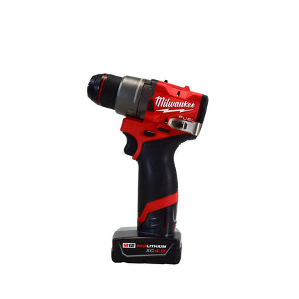 Milwaukee 3403-22 M12 FUEL 12V Brushless 1/2" Drill/Driver Kit – Compact Cordless Drill with POWERSTATE Motor, REDLINK PLUS Intelligence, 2 Batteries, Charger & Case
