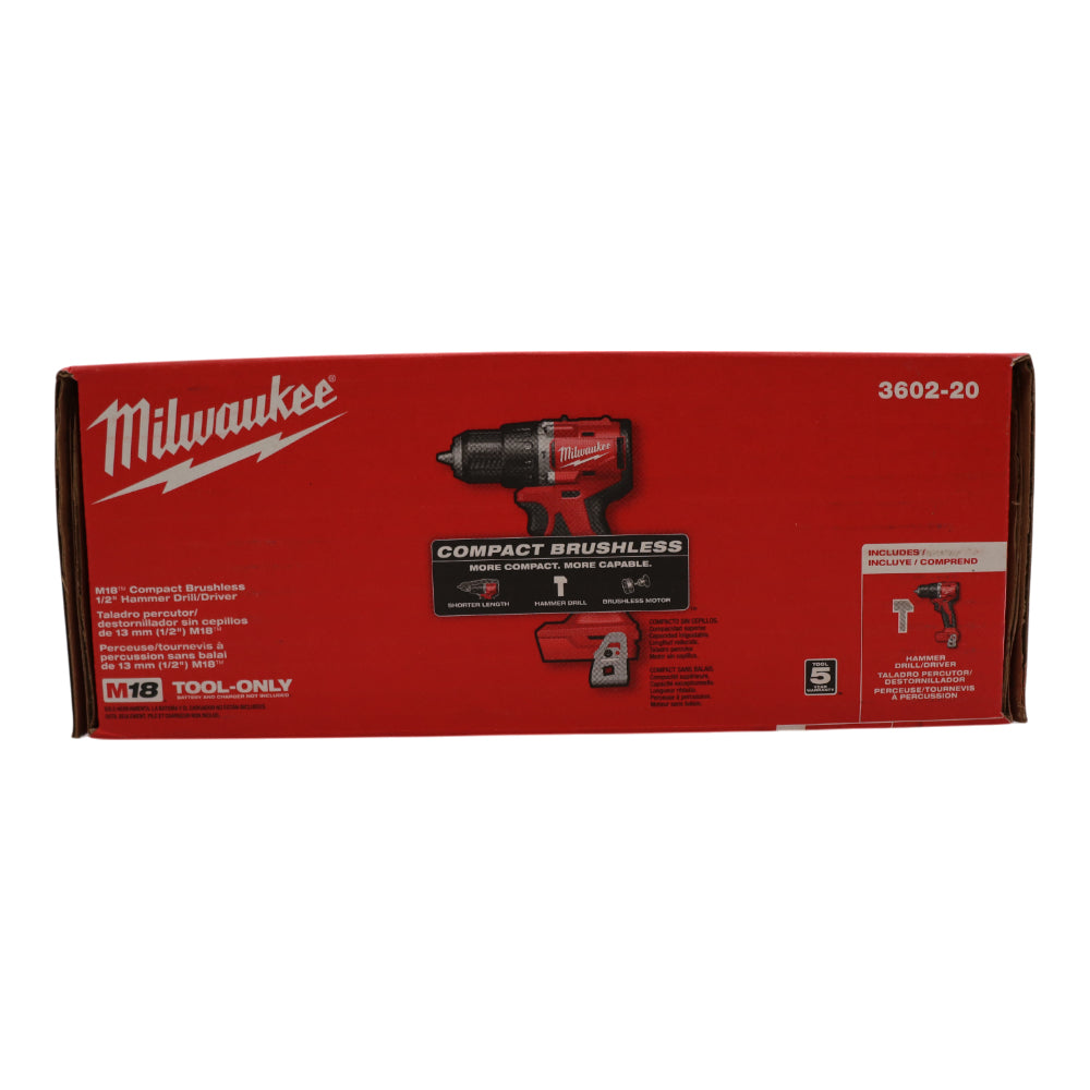 Milwaukee M18 Compact 1/2 in. Hammer Drill/Driver (3602-20)