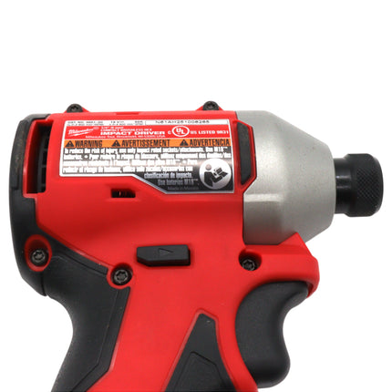 Milwaukee 3651-20 18V Compact Cordless 1/4″ Hex Impact Driver – 1,700 in-lb Torque, 0-3,600 RPM, 0-4,900 IPM, 3-Mode Drive Control, All-Metal Gear Case (Tool-Only)