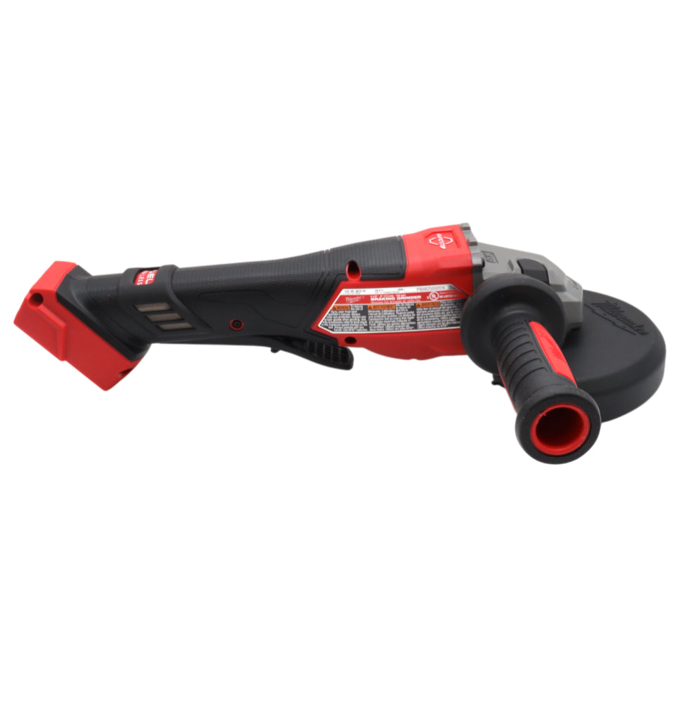 Milwaukee 3670-20 18V Cordless 4-1/2"-6" Braking Grinder – 9,000 RPM Brushless Motor, Rapid Brake, Paddle Switch, Anti-Vibration Side Handle, 5/8-11 Spindle, Durable Housing (Tool-Only)