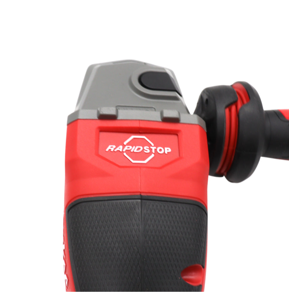 Milwaukee 3670-20 18V Cordless 4-1/2"-6" Braking Grinder – 9,000 RPM Brushless Motor, Rapid Brake, Paddle Switch, Anti-Vibration Side Handle, 5/8-11 Spindle, Durable Housing (Tool-Only)