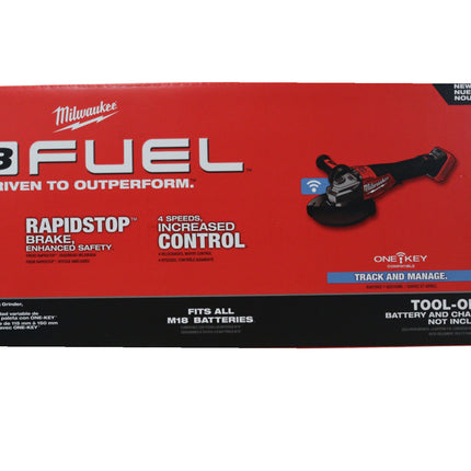 Milwaukee M18 FUEL 3672-20 Cordless 4-1/2" - 6" Variable Speed Braking Grinder with Paddle Switch and ONE-KEY (Tool Only)