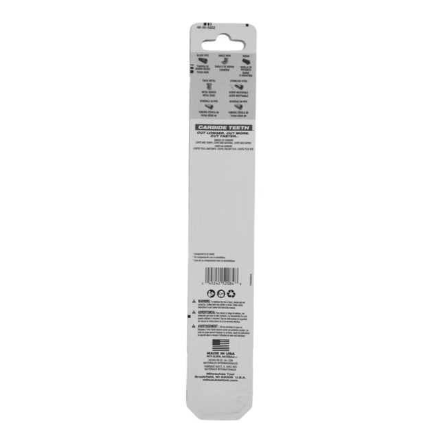Milwaukee 48-00-5302 9 in. 8TPI The TORCH, Carbide Teeth SAWZALL Blade 3PK