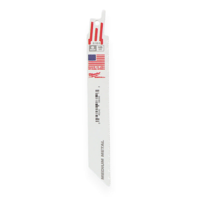 Milwaukee Tool 48-01-7184 Bi-Metal with Cobalt 18 TPI Reciprocating Saw Blade 6 Inch