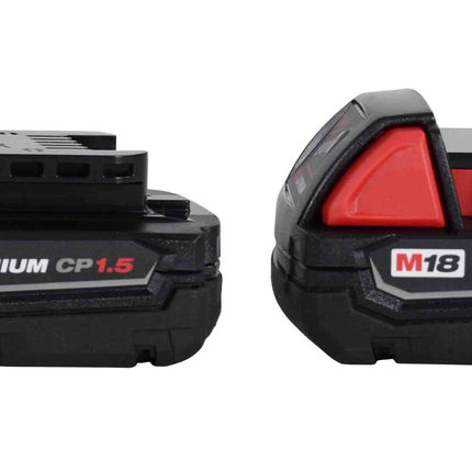 Milwaukee 48-11-1815 M18 Redlithium XC 5.0Ah Battery Pack (2-Pack) – Extended Capacity Lithium-Ion Batteries with Fuel Gauge, Runs Cooler & Delivers More Runtime for M18 Power Tools