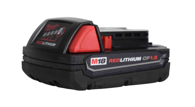 Milwaukee 48-11-1815 M18 Redlithium XC 5.0Ah Battery Pack (2-Pack) – Extended Capacity Lithium-Ion Batteries with Fuel Gauge, Runs Cooler & Delivers More Runtime for M18 Power Tools
