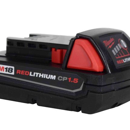 Milwaukee 48-11-1815 M18 Redlithium XC 5.0Ah Battery Pack (2-Pack) – Extended Capacity Lithium-Ion Batteries with Fuel Gauge, Runs Cooler & Delivers More Runtime for M18 Power Tools