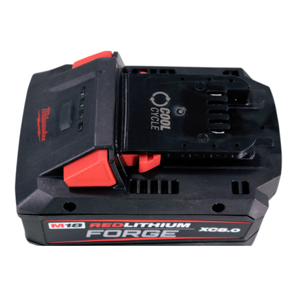 Milwaukee M18 REDLITHIUM FORGE XC8.0 18V High-Output Battery Pack — 8.0 Ah, COOL-CYCLE Active Cooling, 35-Minute Supercharge, REDLINK Intelligence, Durable, Long Life for 250+ M18 Tools