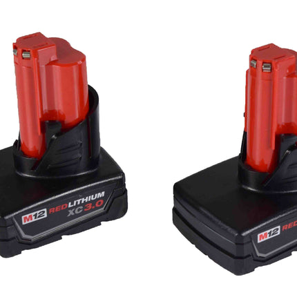 Milwaukee 48-11-2412 M12 12-Volt Lithium-Ion XC Extended Capacity 3.0 Ah Battery Pack (2-Pack)