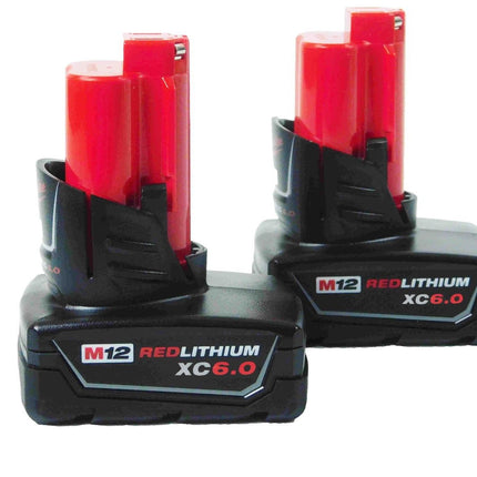Milwaukee 48-11-2460 M12 12V Lithium-Ion Extended Capacity Battery 2 Pack 6.0Ah