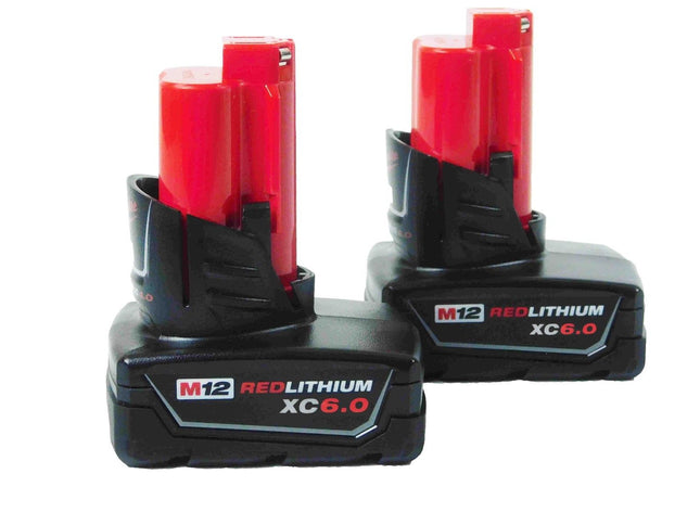 Milwaukee 48-11-2460 M12 12V Lithium-Ion Extended Capacity Battery 2 Pack 6.0Ah