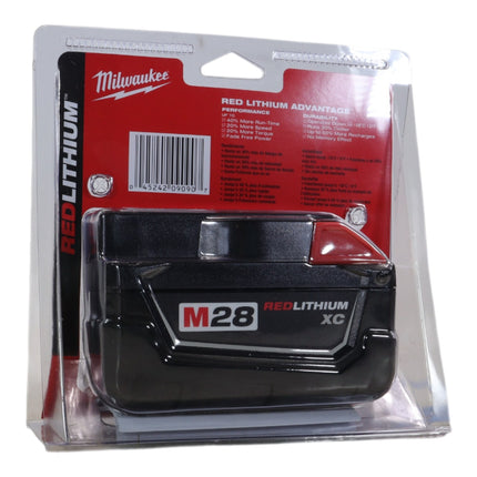 Milwaukee 48-11-2830 M28 28V XC High Capacity Lithium-Ion Battery, 3.0Ah, Compatible with Milwaukee M28 and V28 Cordless Power Tools, REDLINK Intelligence, LED Fuel Gauge