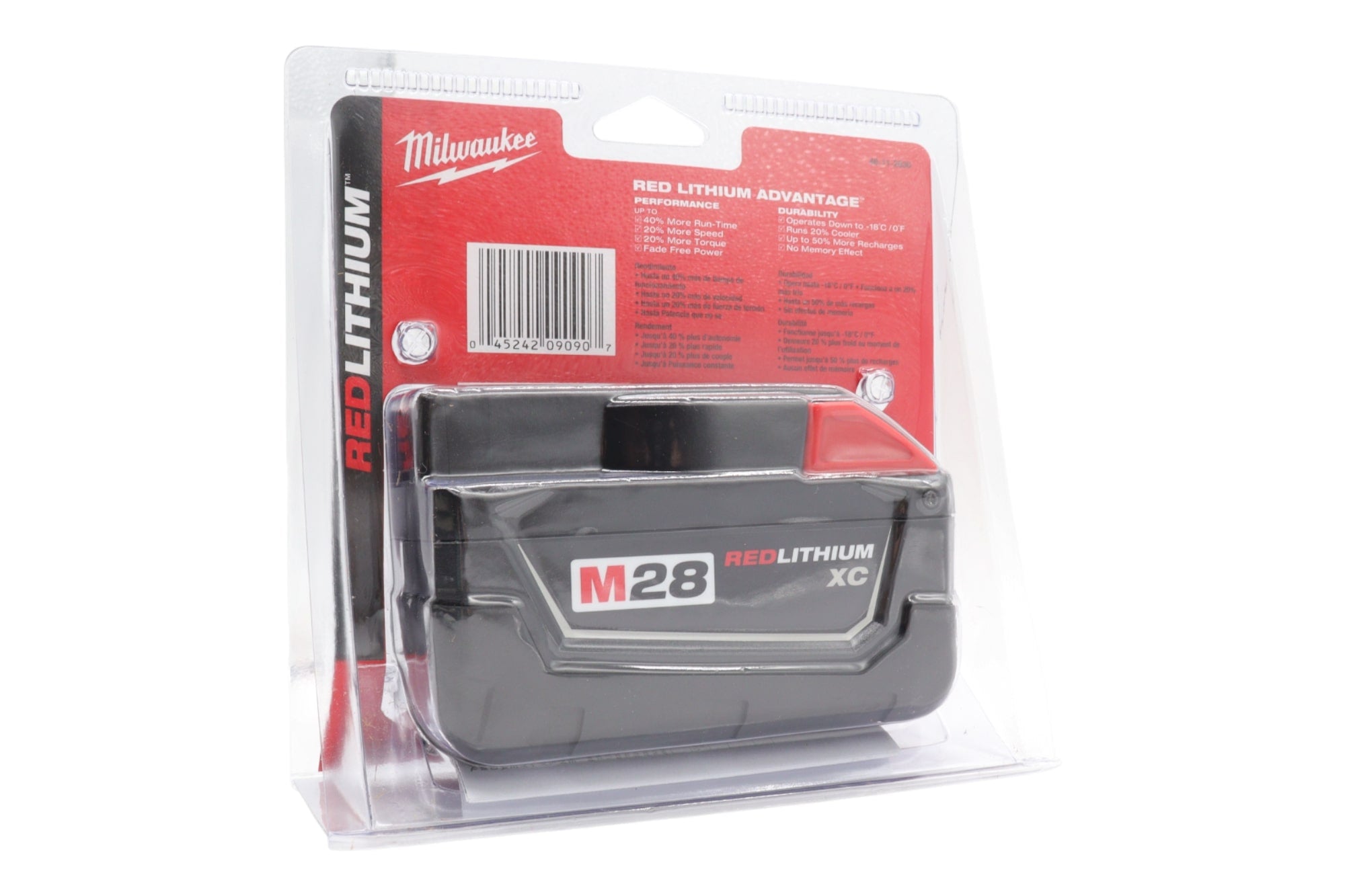 Milwaukee 48-11-2830 M28 28V XC High Capacity Lithium-Ion Battery, 3.0Ah, Compatible with Milwaukee M28 and V28 Cordless Power Tools, REDLINK Intelligence, LED Fuel Gauge