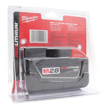 Milwaukee 48-11-2830 M28 28V XC High Capacity Lithium-Ion Battery, 3.0Ah, Compatible with Milwaukee M28 and V28 Cordless Power Tools, REDLINK Intelligence, LED Fuel Gauge