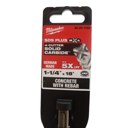 Milwaukee 48-20-7266 SDS Plus Rotary Hammer Drill Bit 1-1/4" x 16" x 18" 4-Piece
