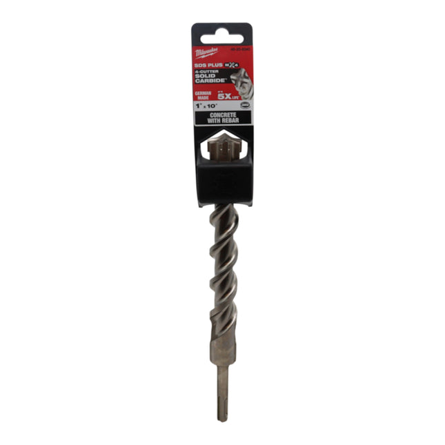 Milwaukee 48-20-8340 SDS Plus MX4 4-Cutter Solid 1"x10" Carbide Drill Bit