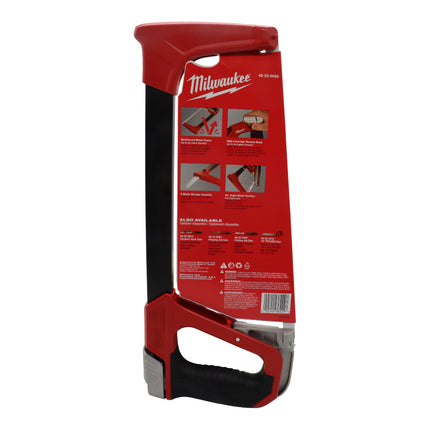 Milwaukee High Tension 12″ Hacksaw – Reinforced Metal Frame, High-Leverage Tension Knob with Up to 4× Higher Tension, Internal Blade Storage (6 Blades), 45° Flush Cut Position & Comfort Handle