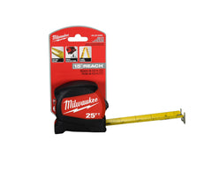 Milwaukee 48-22-0425 25 ft. x 1-3/16 in. Compact Wide Blade Tape Measure with 15 ft. Reach