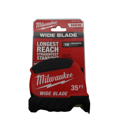 Milwaukee 48-22-1235V 35 ft Tape Measure with Magnetic Hook, Nylon Blade Protection, High-Visibility Blade, Durable Rubber Overmold Housing