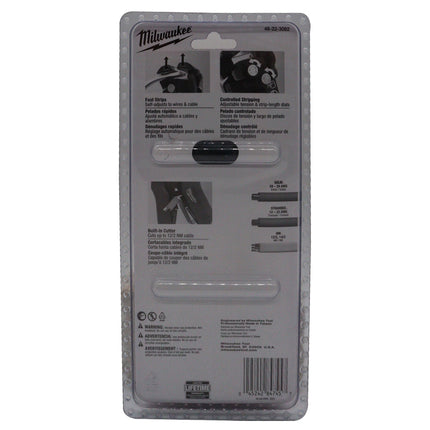 Milwaukee 48-22-3082 Self-Adjusting Wire Stripper & Cutter – Professional 10-20 AWG Solid, 12-22 AWG Stranded & 12/2-14/2 NM Cable Stripping Tool with Adjustable Tension, Depth Stop